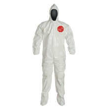 Load image into Gallery viewer, DuPont Tychem SL Coveralls With Attached Hood And Socks, XL, White, Case Of 12