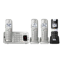 Load image into Gallery viewer, Panasonic Link2Cell Plus Tough Cordless Phone System, Silver/Black, KX-TGE484S2
