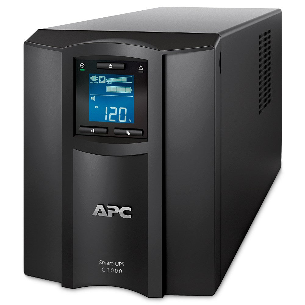 APC Smart-UPS C 8-Outlet Tower With SmartConnect, 1,000VA/600 Watts, SMC1000C
