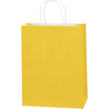 Load image into Gallery viewer, Partners Brand Buttercup Tinted Shopping Bags 10in x 5in x 13in, Case of 250