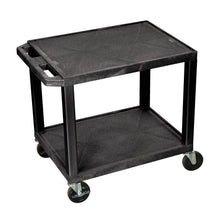 Load image into Gallery viewer, H. Wilson 26in Plastic Utility Cart, 26inH x 24inW x 18inD, Black