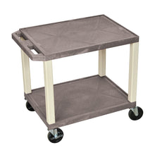 Load image into Gallery viewer, H. Wilson 26in Plastic Utility Cart, With Electric Assembly, 26inH x 24inW x 18inD, Gray