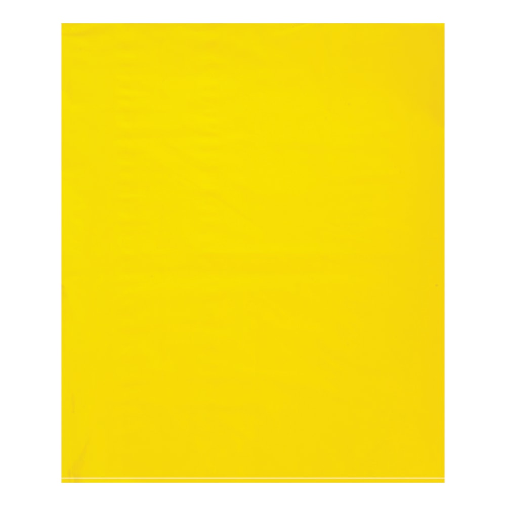 Office Depot Brand 2 Mil Colored Flat Poly Bags, 15in x 18in, Yellow, Case Of 1000