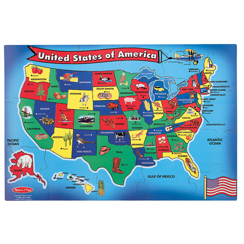 Melissa & Doug 51-Piece USA Map Floor Puzzle