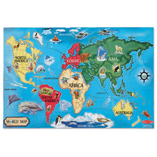 Load image into Gallery viewer, Melissa &amp; Doug 33-Piece World Map Floor Puzzle