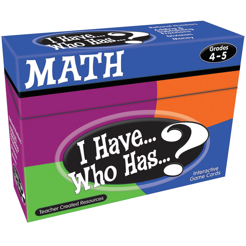 Teacher Created Resources I Have Who Has Math Game; Grades 4-5