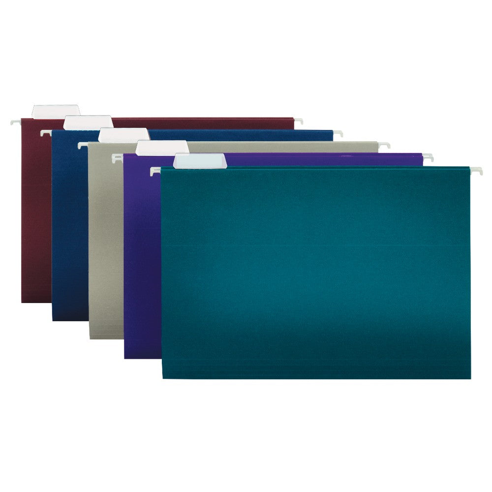Office Depot Brand 2-Tone Hanging File Folders; 1/5 Cut; 8 1/2in x 14in; Legal Size; Assorted Colors; Box Of 25 Folders
