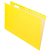 Load image into Gallery viewer, Office Depot Brand 2-Tone Hanging File Folders; 1/5 Cut; 8 1/2in x 14in; Legal Size; Yellow; Box Of 25 Folders