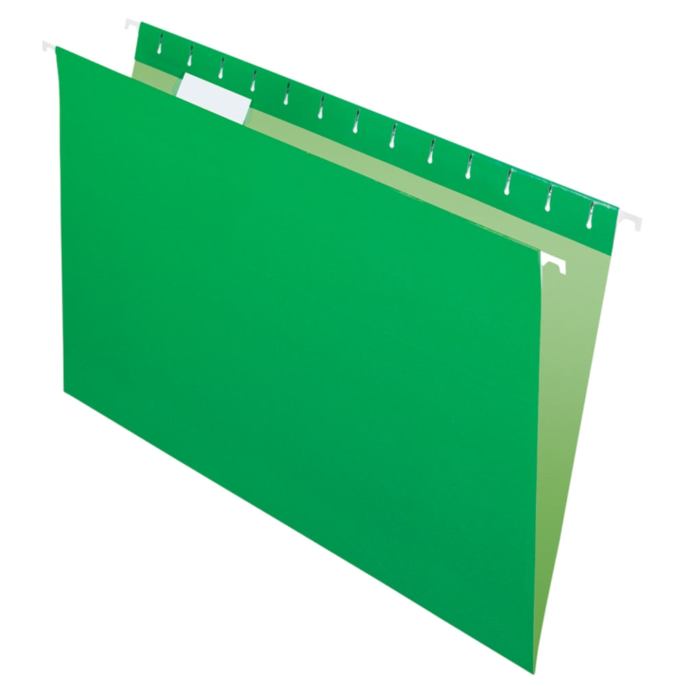 Office Depot Brand 2-Tone Hanging File Folders; 1/5 Cut; 8 1/2in x 14in; Legal Size; Green; Box Of 25 Folders